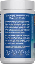 Natural Vitality Kids Calm Magnesium 16oz Powder | Mixed Berry Flavored Drink Mix Supplement | Supports a Balanced Mood and Healthy Development