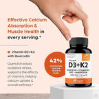 Sandhu's Vitamin D3 K2 Magnesium 2000 IU, 50mcg K2 Capsules 60 Count (Pack of 1) | with VIT B6, Zinc & Quercetin | D3K2 Supports Superior Absorption, Energy, Immune, Muscle Health for Men & Women