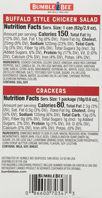 Bumble Bee Snack On The Run! Protein Snack Pack - Buffalo Chicken Salad with Crackers - 10g Protein per Box - Ready to Eat Easy-Open Canned Chicken Salad (Pack of 1)