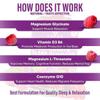 Lofux Magnesium Glycinate Gummies 400mg, Sugar Free Magnesium Gummies for Adults Women, Men, Chewable Supplement Gummy with L-Threonate, Vitamin D, B6, CoQ10 - for Calm, Sleep, Body Relaxation, 120 Ct
