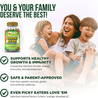 Kids Multivitamin Gummies – 11 Essential Kids Vitamins for Ages 2+, Gelatin-Free, Vegan, Halal, Gluten & Dairy Free, Natural Flavors, 45 Days Supply - 90 Count