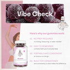 Balancing Act - Vibe Check Magnesium Gummies for Women – Melatonin-Free Calm & Relaxation Support with Magnesium, Chamomile & Lemon Balm – BlackBerry Lavender – 60 Count (30-Day Supply)