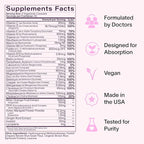 Ladywell Prenatal Multivitamin | Conception, Pregnancy & Postpartum | Key Ingredients Including DHA, Folate & Iron | Expertly-Formulated & Tested | Designed for Absorption with Nausea Support, 60 Ct