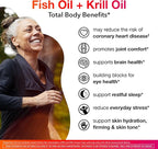 MegaRed Omega-3 Blend Total Body + Refresh 500mg Softgels, (65 Count in a Bottle), Easily Absorbed Krill Oil, to Support Your Heart, Joints, Brain & Eyes