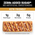 KIND ZERO Added Sugar Bars, Caramel Almond & Sea Salt, Keto Friendly Snacks, Gluten Free, 5g Protein, 5 Count (Pack of 2)