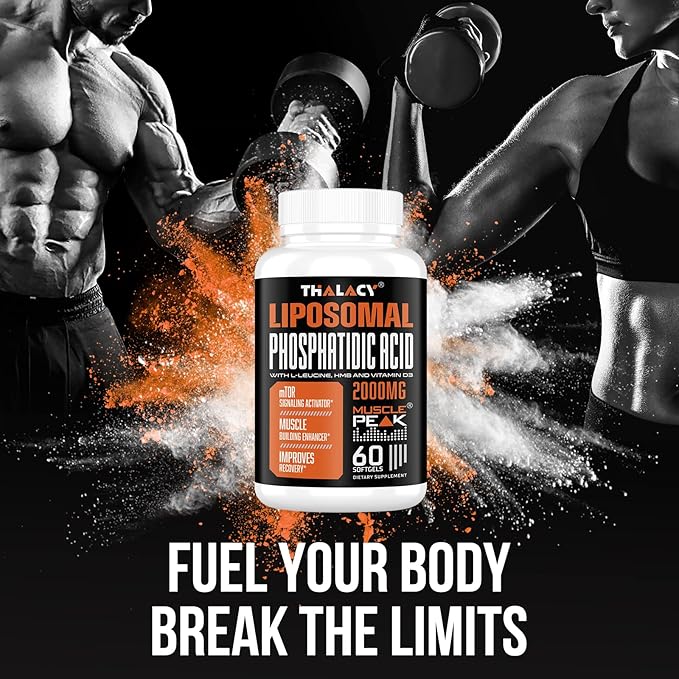 2000mg Liposomal Phosphatidic Acid Muscle Builder (PA), High Absorption Muscle Building Supplements for Men & Women | Muscle Gainer, mTOR Protein Synthesis & Lean Muscle, Strength,60 Capsules