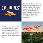 Cheddies Crackers Double Cheddar | Healthy Snacks Made with Real Cheddar Cheese and Simple Ingredients | Non-GMO | Cheesy Crackers | 4.2 Ounce (Pack of 6)