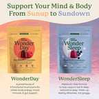Plant People WonderDay & WonderSleep Mushroom Gummies Bundle – Daily Energy, Mood & Immune Support + Nighttime Sleep & Relaxation – Vegan - 60 Count Each
