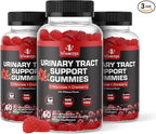 Potent Cranberry Gummies with D Mannose - Urinary Tract Health for Women & Men, Urinary Flush & Bladder Fast-Acting Support Supplements with Hibiscus Powder, 180 Count