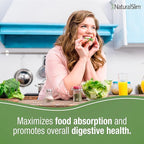 NaturalSlim Digestive Enzymes for Women & Men - Helpzymes Essential Enzymes for Digestion, Gut Health, Gas Bloating Relief with Bromelain, Ox Bile, Pancreatin. & Betaine HCL - 100 Capsules 3 Pack