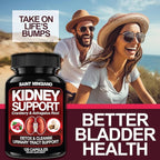 Kidney Support Cleanse Detox & Repair -120 Capsules - Cranberry & Astragalus Root Pills for Women and Men | High Strength Stone Remover Supporting Urinary Tract & Bladder Health