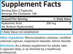 Bronson Hyaluronic Acid 200 MG High Potency Joint Health & Healthy Skin Support, Non-GMO, 200 Vegetarian Capsules