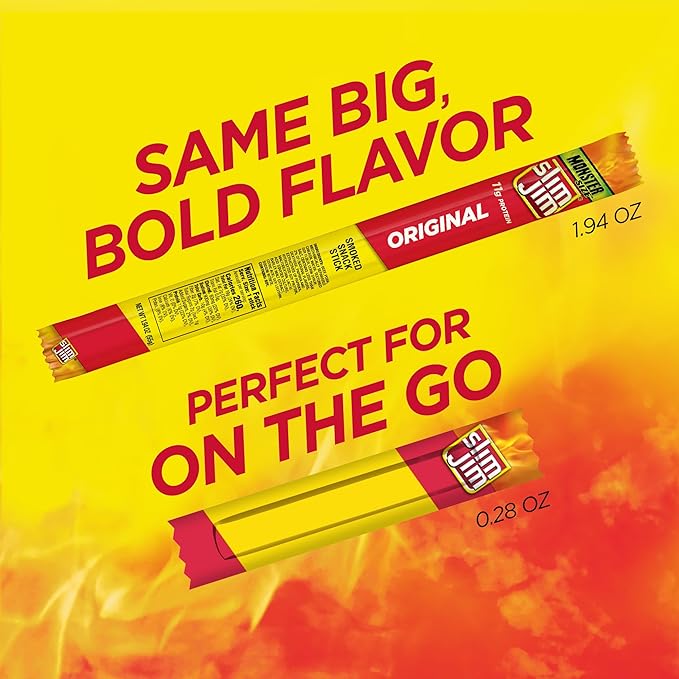 Slim Jim Snack-Sized Smoked Meat Stick, Original Flavor, .28 Oz. 120-Count