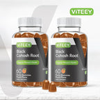 Viteey Black Cohosh Root Gummies - Menopause Relief for Hot Flashes and Night Sweats - Vegan, Gluten Free, Non-GMO - 120 Count