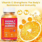 UniVitaSion Vaginal Probiotics Gummies for Women, 50 Billion CFUs - PH Balance, Vaginal odor, Vaginal Flora, Yeast Infection Treatment for Women, Vitamin C for Immune health, Hawaiian Pineapple Flavor