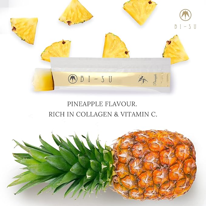 BI-SU Extract Jelly Stick/BI-SU Enzyme Stick | Natural Swiftlet Nests Extract, Collagen, Vitamin C, Japanese Beauty, Anti-aging, Strengthens Elasticity, GI Health, 10 PCS each Rose/Pineapple/Enzyme