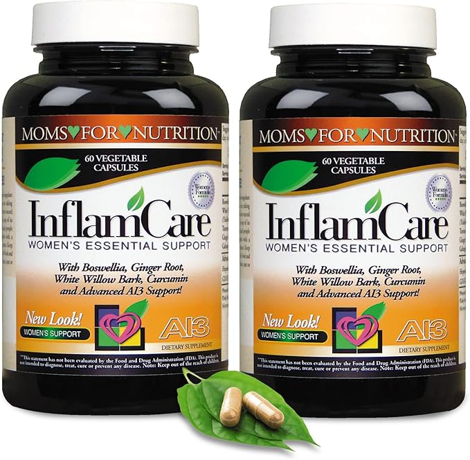 Natural InflamCare 3000MG Essential Synergy Women's by Moms For Nutrition - - Gluten Free - 60 Count