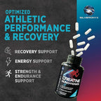 Creatine Monohydrate 3000mg Per Serving - 3X Strength Micronized Creatine Powder - Supports Lean Muscle, Strength, Energy, & Endurance - All Natural Supplement, Non-GMO, Bottled in USA - 120 Capsules