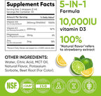 Venture Pal 5-in-1 Vitamin D3 10000 IU & K2 as MK-7 200mcg with Magnesium, MCT Oil, Zinc, Sugar-Free Vitamin D Liquid |Maximum Absorption for Bone, Mood & Immune Health - 2 FL OZ, 68 Days