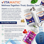 Vitamatic Vaginal Probiotics for Women – 20 Billion CFU, pH Balance & Odor Control, 60 DR Capsules with Prebiotics, Cranberry, D-Mannose, Hibiscus & Dandelion – Feminine Health & Daily Support*