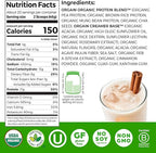 Orgain Organic Vegan Protein Powder, Horchata - 21g Plant Based Protein, 9g Prebiotic Fiber, Low Net Carb, No Lactose Ingredients, No Added Sugar, Non-GMO, For Shakes & Smoothies, 2.03 lb