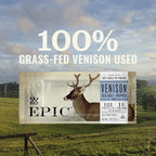 EPIC Bars, Venison Sea Salt and Pepper Bar, Keto Friendly, Whole30 Approved, Gluten Free, 12 Count, 15.6 oz