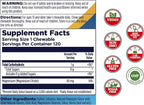KAL Magnesium Chewables - Magnesium Citrate for Nerve, Muscle, and Bone Support - No Added Sugar, Vegan Magnesium Supplement - 60-Day Guarantee - Pineapple Flavor - 120 Servings, 120 Chewable Tablets