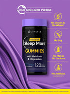 Carlyle Sleep Gummies with Melatonin and Magnesium | 120 Count | Blueberry Pomegranate Flavor | Support Complex with L-Theanine | Vegan, Non-GMO, Gluten Free