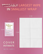 RainbowPana Feminine Wipes, 40 Count ON-THE-GO Individually Wrapped | Flushable Wipes, Travel Wipes for Women, Pre/Post-Intimacy Cleansing | Aloe, Portulaca, Vitamin E | pH Balanced, Biodegradable