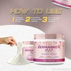 DermaBrew Max Powder, Derma Brew Max Korean-Inspired Blend for Skin Hydration, Radiance & Natural Healthy Skin | Premium Retinol Glow-Inspired Easy-to-Mix Formula Drink (30 Servings)