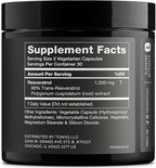Ultra High Potency Third-Party Tested Trans Resveratrol 1000mg - 98% Pure, Highly Purified and Bioavailable - Resveratrol Polygonum Root Extract - 60 Capsules