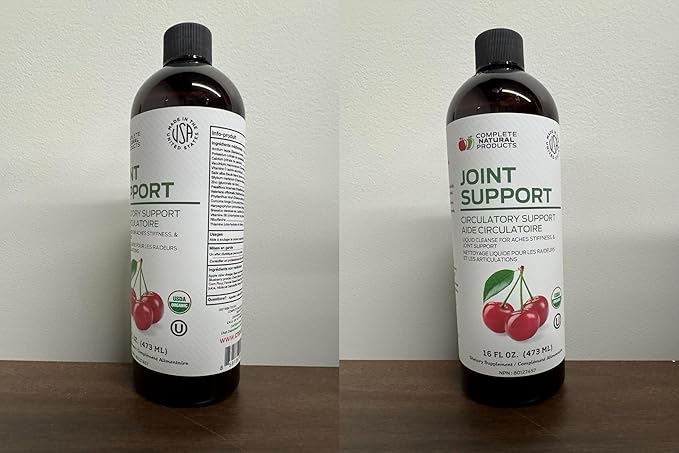 Complete Natural Products Joint Support Complete – 16 Fl Oz Organic Liquid Joint Supplement with Glucosamine Chondroitin MSM – Natural Uric Acid Cleanse & Herbal Joint Health Support for Mobility