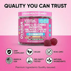 OVA Bloom Ovarian Support Gummies Myo Inositol D-Chiro Inositol Choline Flax Biotin Riboflavin Thiamin Niacin Ashwagandha DIM Maca Root Vitamin C D3 B12 Zinc 60 Count By Clean Nutra