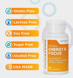 Awakening Natural Energy & Focus Supplement with Panax Ginseng, Guarana Extract & Chromium Picolinate | Brain Supplement for Focus, Energy, Mood & Clarity | Gluten Free Veggie, USA - 60 Caps