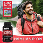 Kidney Cleanse Detox Support Supplement - Natural Cranberry, Juniper Berries, Buchu & Uva Ursi Extract to Support Kidneys, Bladder & Urinary Tract Health Supplements - Herbal Renal Blend Formula Pills