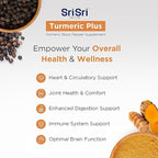 Turmeric Plus Joint Support Supplement – Turmeric Curcumin with Black Pepper for Digestion and Immune Support – Non-GMO, Organic Turmeric for Inflammatory Response, 500mg (60 Tabs)