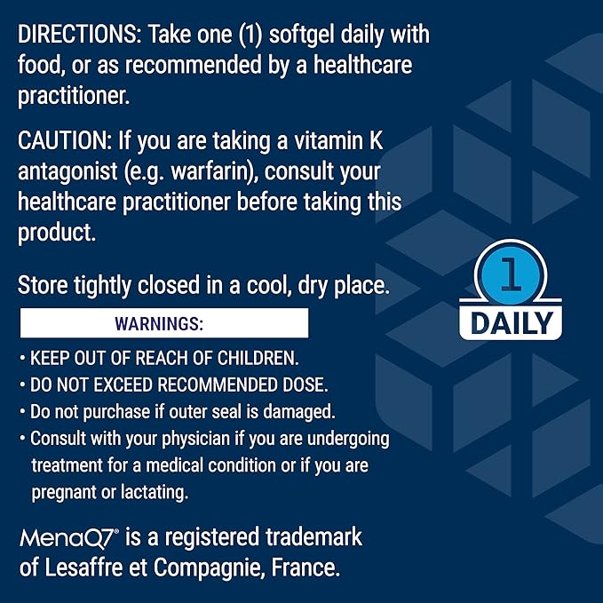 Life Extension Super K, Vitamin K Supplement, 2000 Mcg Vitamin K and 1180 Mcg Vitamin K2, Heart Health, Once-Daily, 90 Softgels