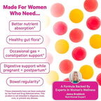 Pink Stork Prenatal Fiber Gummies for Women - 3g Prebiotic Inulin from Chicory Root - Natural Pregnancy & Postpartum Stool Softeners for Constipation & Digestive Health - 60 Vegan Fiber Chews