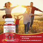 2000mg Berberine Gummies with Ceylon Cinnamon, Organic Berberine HCL Supplement for Women & Men, Sugar Free, Vegan, Non-GMO, Gluten-Free, Raspberry Flavor-60 Count
