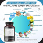 CORTISOL Wellness Magnesium Ashwagandha L-Theanine Phosphatidylserine Rhodiola Rosea Passionflower Lavender Chamomile -150 Capsules