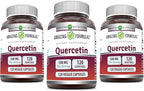 Amazing Formulas Quercetin 500mg Veggie Capsules Supplement | Non-GMO | Gluten Free | Supports Overall Health & Well Being (120 Count | 3 Pack)