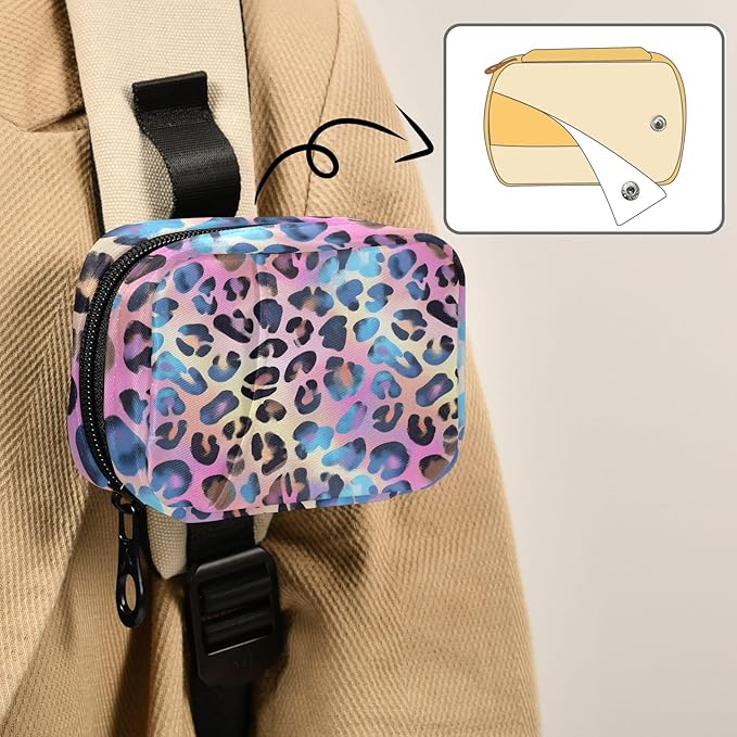 Leopard Weekly Medicine Pill Organizer Travel Pill Case Box Holder Container Small for Vitamin Supplement