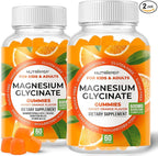 NutraPep Magnesium Glycinate Gummies for Kids & Adults Women & Men - Sugar Free Gluten Free Non-GMO Vegan Chewable Supplement (2 Pack)