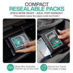 The Nobleman 4-Pack Face + Body Cleansing Wipes: 4 Post Workout Packs with Eucalyptus and Vitamin C (120 Ct.)