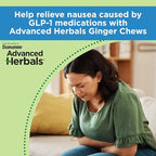from The Makers of Dramamine, Advanced Herbals Ginger Chews for Nausea Relief, Morning Sickness Relief & Motion Sickness Relief During Travel, Lemon-Honey, 40 Count