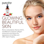 PURA D'OR 4 Oz ORGANIC Rosehip Seed Oil - 100% Pure Cold Pressed USDA Certified Anti-Aging Treatment - Vitamin A & C Rich - Helps Fade Appearance of Scars & Stretch Marks - For Face, Hair & Body