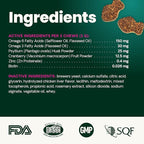 VetriScience Hairball Control Chews for Cats, Omega-3 and Fiber Supplement, Support Digestion and Skin and Coat, Tasty Small Bites, Chicken, 60 Count
