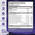 Sleep Gummies for Adults with Melatonin + Chamomile & Ashwagandha | Elderberry + Vitamins C, D3, B6, B12 & Folate | Vegan, Gluten-Free | 60 Gummies (30 Servings)