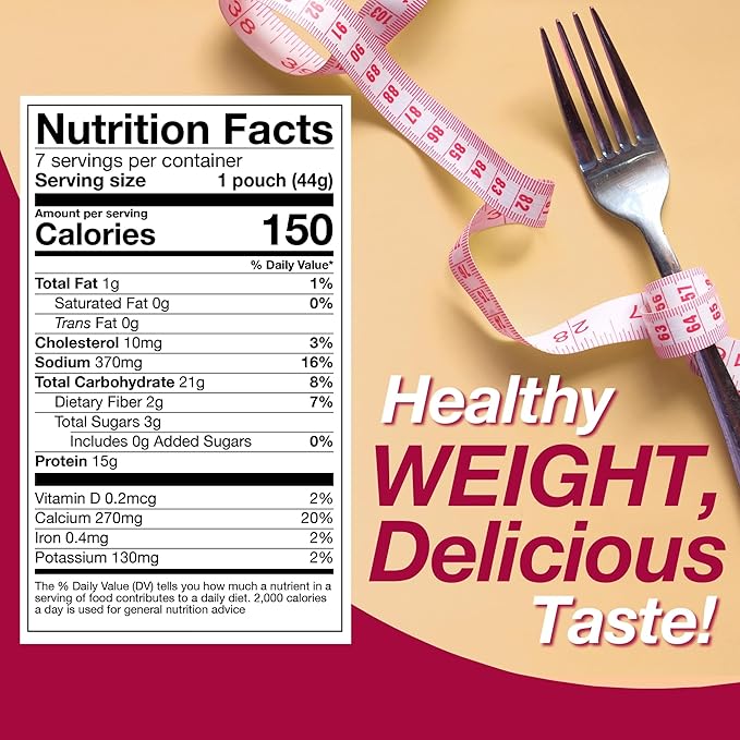 ProtiDIET High Protein Carbonara Pasta – 15g Protein, 7 Pouches - Balanced High Protein Meal Replacement for Everyday Wellness