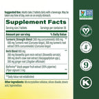 MegaFood Turmeric Curcumin Supplement - Joint Support Supplement, Turmeric Curcumin with Black Pepper, Boswellia Extract & Ginger Root, Vegan, Non-GMO, 60 Tablets (30 Servings)
